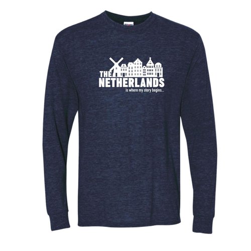 Peters Netherlands My Story Navy Adult MED Long Sleeve-shirt Peters Netherlands My Story Navy Adult MED Long Sleeve-shirt