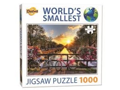 Games Puzzle Worlds Smallest Bikes on Canal in Amsterdam  1000 pcs