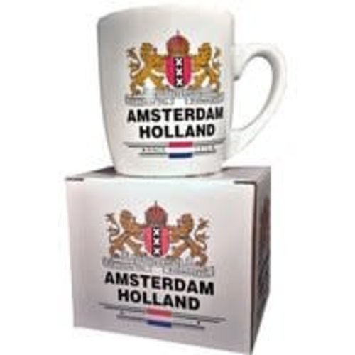 Amsterdam White Mug Coat of Arms in box Amsterdam White Mug Coat of Arms in box