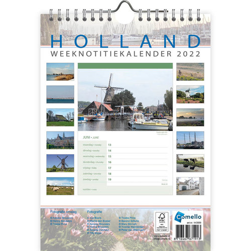 Holland 2022 Calendar 6.5x9 Holland 2022 Calendar 6.5x9