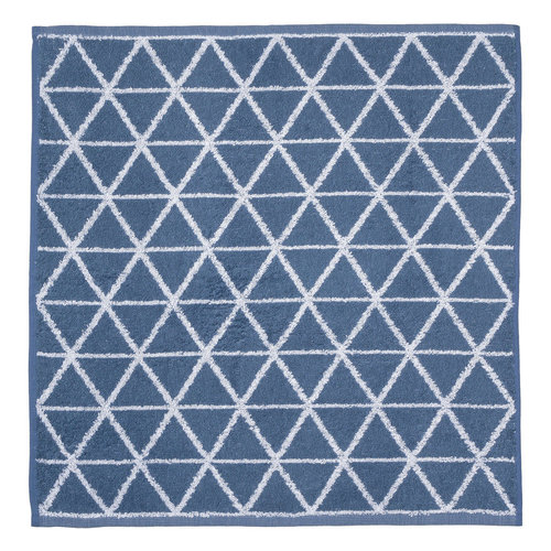 Twentse Twentse Triangles Blue HAND Towel 20 x 20 inch