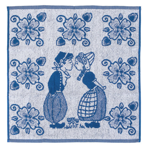 Twentse Twentse Dutch Couple Blue in Circle HAND Towel 20x20 inch Twentse Twentse Dutch Couple Blue in Circle HAND Towel 20x20 inch