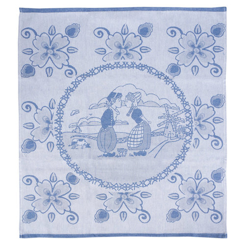 Twentse Twentse Dutch Couple Blue in Circle TEA Towel 24x25 inch Twentse Twentse Dutch Couple Blue in Circle TEA Towel 24x25 inch