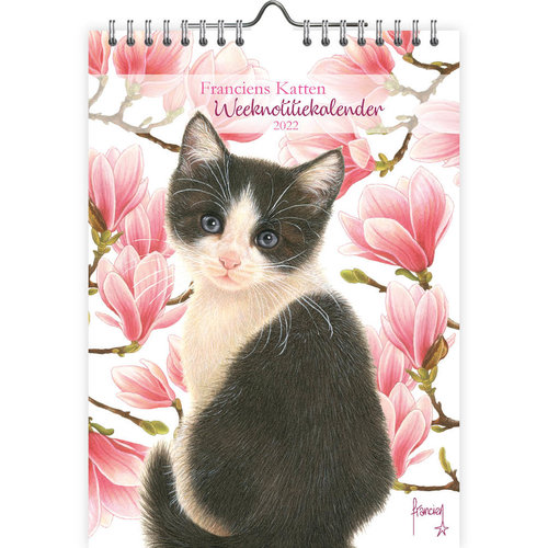 Franciens 2022 Note Calendar Magnolia with Cats 6 x 9