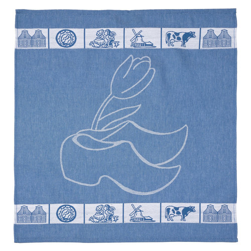 Twentse Twentse Dutch Shoe Blue TEA Towel 24 x 24 inch Twentse Twentse Dutch Shoe Blue TEA Towel 24 x 24 inch
