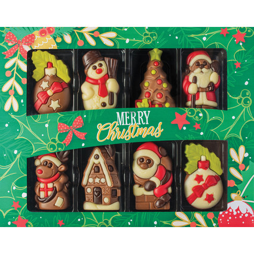 Weibler Weibler Christmas 8 Chocolate Figures 2.82 oz
