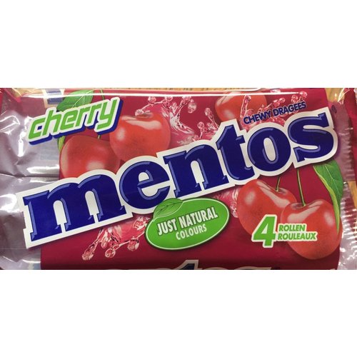 Van Melle Mentos Cherry 4 Roll Pack Van Melle Mentos Cherry 4 Roll Pack