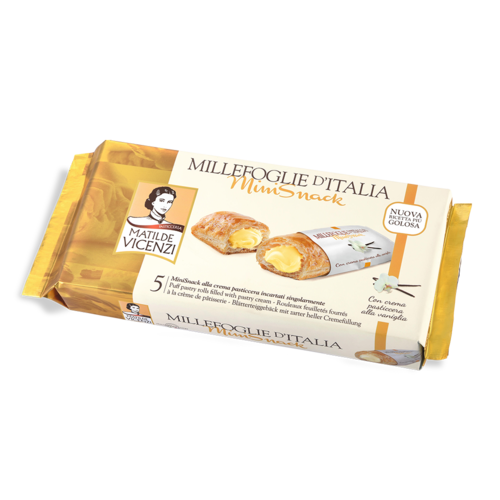 Italian Fine Pastry Vicenzi Puff Pastry Delizia Cream Roll 4.41 Oz Italian Fine Pastry Vicenzi Puff Pastry Delizia Cream Roll 4.41 Oz