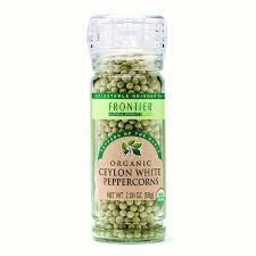Frontier Frontier  Organic White Whole Peppercorns 2.08 oz jar