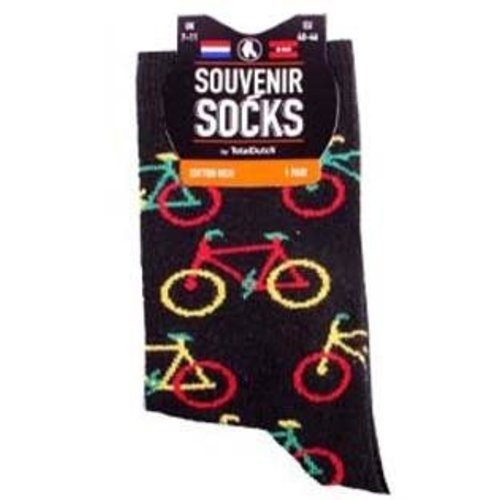 Nelis Imports Men's Socks Black with color bikes Nelis Imports Men's Socks Black with color bikes