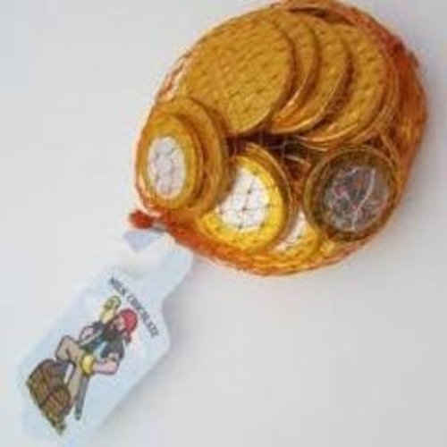 Steenland Steenland Milk Choc Euro Coins 1 oz mesh bag Steenland Steenland Milk Choc Euro Coins 1 oz mesh bag