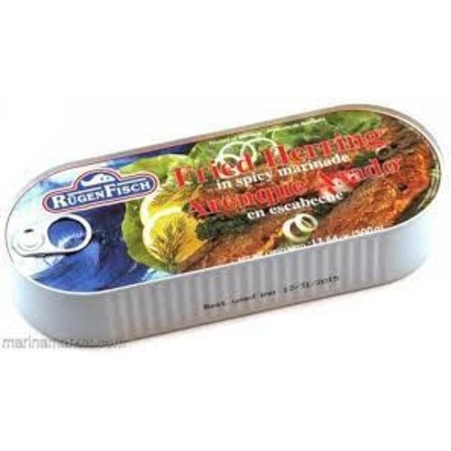 Rugenfisch Rugenfisch Fried Herring Spicy Marinade 17.6 oz tin Rugenfisch Rugenfisch Fried Herring Spicy Marinade 17.6 oz tin