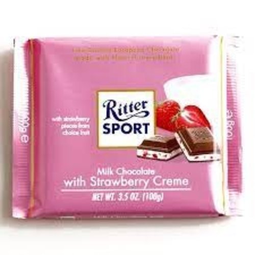 Ritter Ritter Strawberry Creme 3.5oz Bar 12/cs