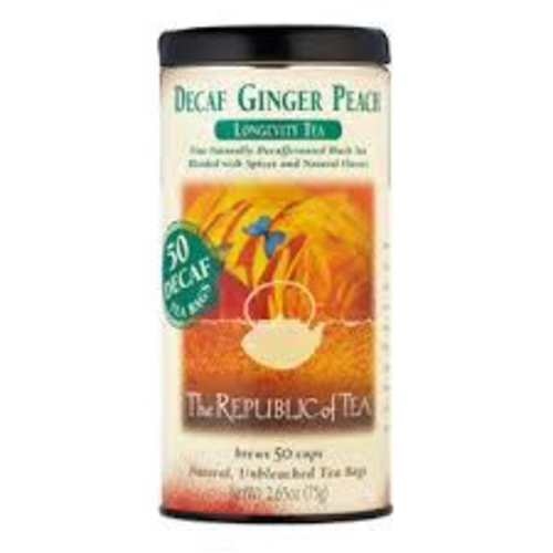 Republic Of Tea Republic Decaf Ginger Peach Black Tea 50 Ct Republic Of Tea Republic Decaf Ginger Peach Black Tea 50 Ct
