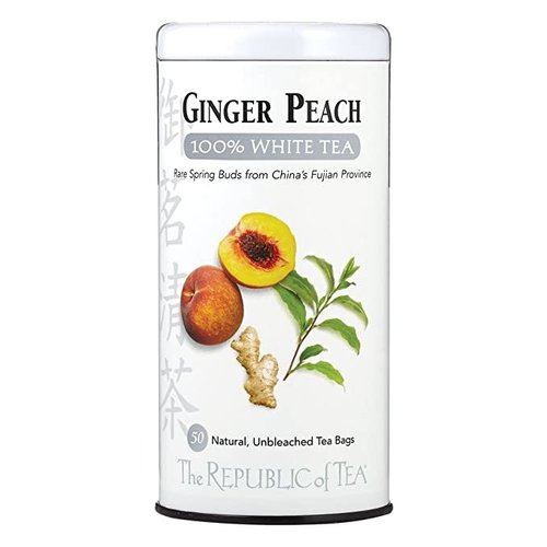 Republic Of Tea Republic Ginger Peach 100% White Tea 50ct Republic Of Tea Republic Ginger Peach 100% White Tea 50ct
