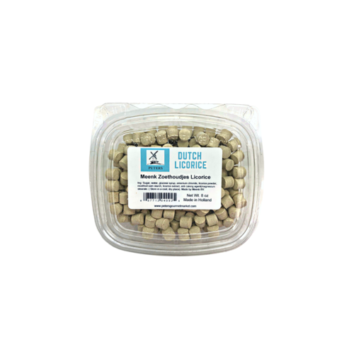 Kindlys Meenk Zoethoudjes - Licorice Pellets 8 oz tub Kindlys Meenk Zoethoudjes - Licorice Pellets 8 oz tub