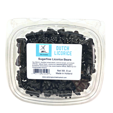 Gustafs Sugar Free Licorice Bears 8 oz tub