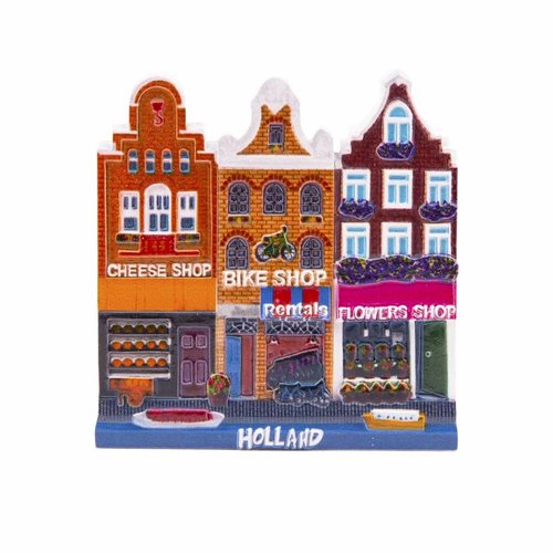Holland Magnet Holland Cheese/Bike/Flower Stores