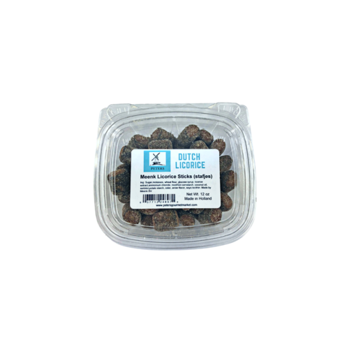 Meenk Meenk Dropstafjes - Licorice Sticks 12 oz tub Meenk Meenk Dropstafjes - Licorice Sticks 12 oz tub