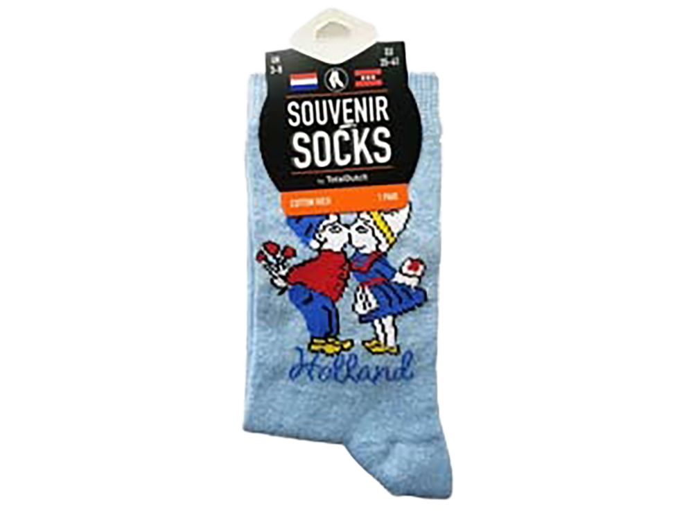 Nelis Imports Women's Socks Blue Kissing Couple