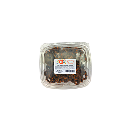 Fall Milk Chocolate Pretzel with orange non par 8 oz tub Fall Milk Chocolate Pretzel with orange non par 8 oz tub