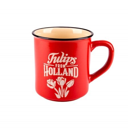Holland Mug Red Tulip Design 12 oz in gift box