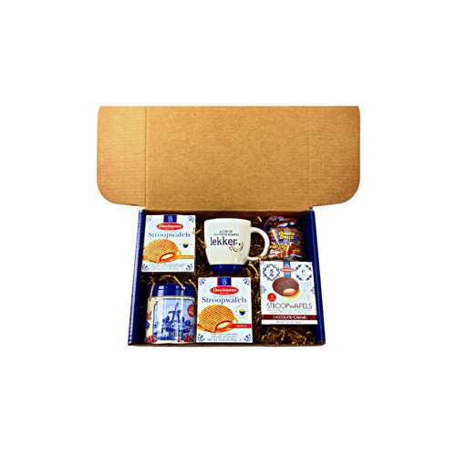 Gift Basket Stroopwafels All Around Gift Box with Mug Gift Basket Stroopwafels All Around Gift Box with Mug