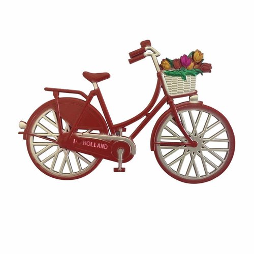 Nelis Imports Red Bike "I Love Holland" Magnet 4" x 2.5" Nelis Imports Red Bike "I Love Holland" Magnet 4" x 2.5"
