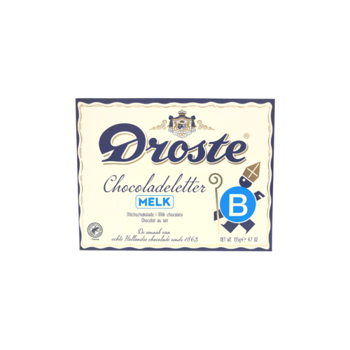 Droste Droste Large B Milk Chocolate Letter Droste Droste Large B Milk Chocolate Letter