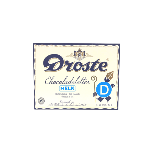 Droste Droste Large D Milk Chocolate Letter Droste Droste Large D Milk Chocolate Letter