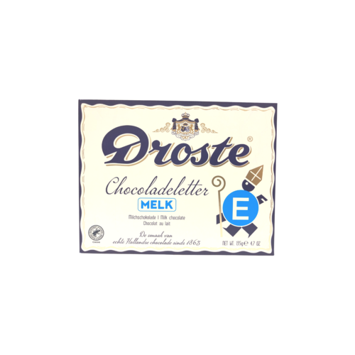 Droste Droste Large E Milk Chocolate Letter Droste Droste Large E Milk Chocolate Letter