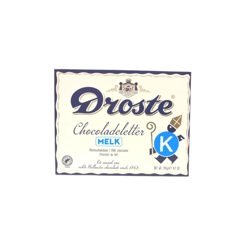Droste Droste Large K Milk Chocolate Letter Droste Droste Large K Milk Chocolate Letter