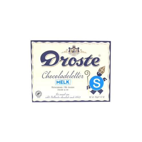 Droste Droste Large S Milk Chocolate Letter Droste Droste Large S Milk Chocolate Letter