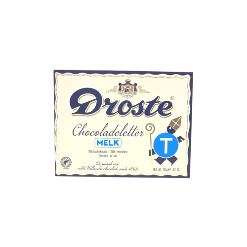 Droste Droste Large T Milk Chocolate Letter Droste Droste Large T Milk Chocolate Letter