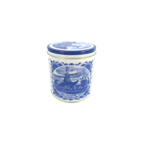 KM Stroopwafel tin Delft windmill seasons Design 8.8 oz KM Stroopwafel tin Delft windmill seasons Design 8.8 oz
