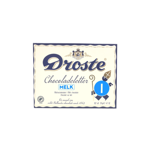 Droste Droste Large I Milk Chocolate Letter Droste Droste Large I Milk Chocolate Letter