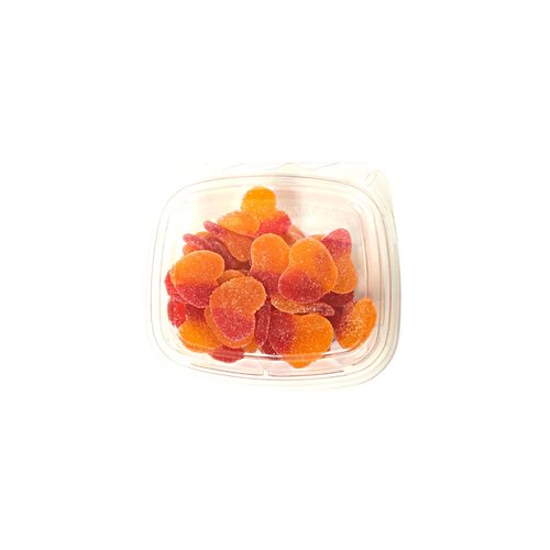 Vidal Vidal Gummi Peach Hearts 8 oz tub Vidal Vidal Gummi Peach Hearts 8 oz tub