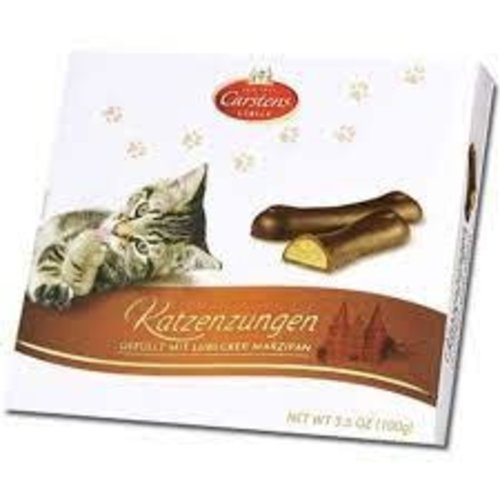 Carstens Chocolate Covered Lubecker Marzipan Cat Tongues 3.5oz