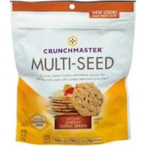Crunchmaster GF Cheesy Garlic Bread Cracker 4oz Crunchmaster GF Cheesy Garlic Bread Cracker 4oz