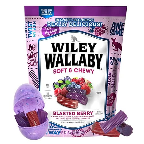 Willey Wallaby Wiley Wallaby Blasted Berry Licorice 10 Oz Bag