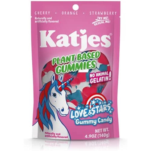 Katja Katjes Love and Stars Plant Based Gummies 4.9oz