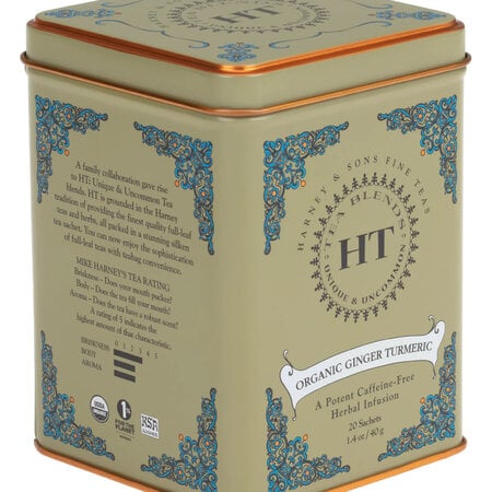 Harney & Sons Organic Ginger Turmeric Tea 20ct Tin