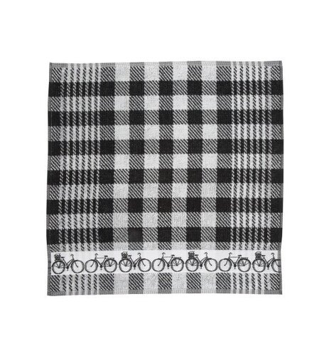 Twentse Bicycle Black  HAND Towel 20x20 inch