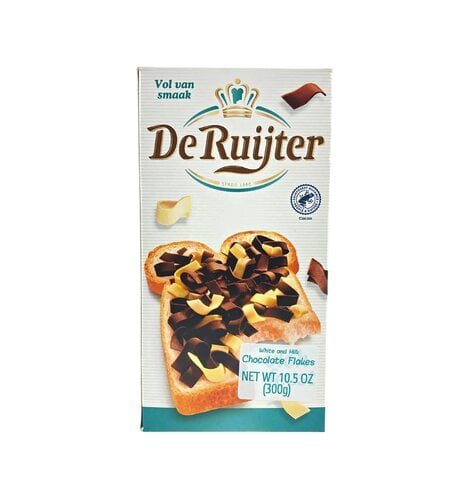 De Ruijter Milk & White Chocolate Flakes - Vlokfeest 10.5 oz box