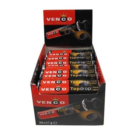 Venco TopDrop Licorice Rolls 36 ct Box