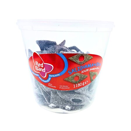 Red Band Large Licorice Diamond 100 ct Tub