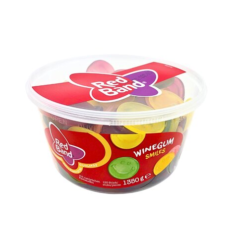 Red Band Winegum Smiles Tub 150 count