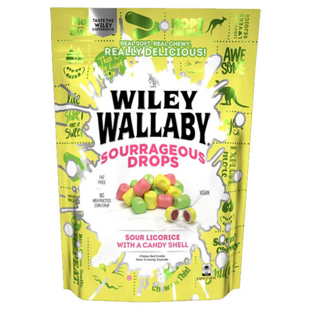 Wiley Wallaby Sourrageous Licorice 6 Oz Bag