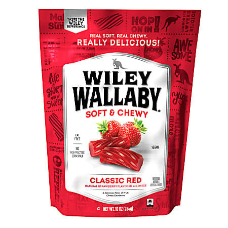 Wiley Wallaby Red Licorice 10oz Bag