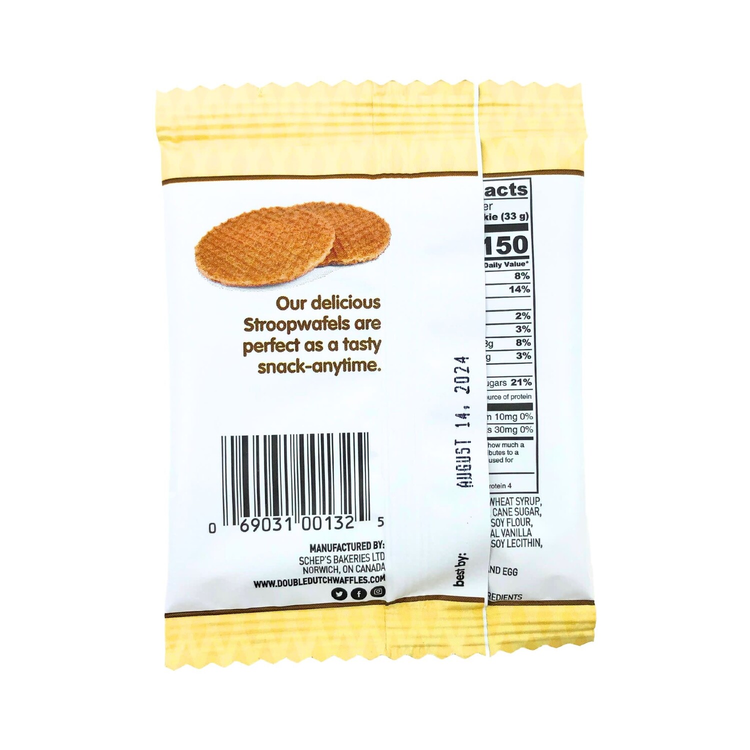 Double Dutch HONEY Stroopwafels SINGLES 16 ct Peters Gourmet Market